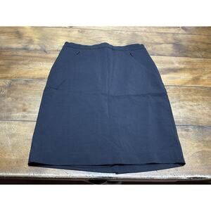 Club Monaco Women's Knee Length Pencil Skirt Wool Blend Black Size 6